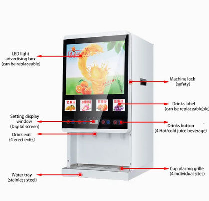 Tự động hóa máy bán nước trái cây bằng kim loại với hệ thống chiếu sáng LED