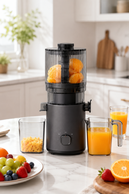 Smart HJ303 Extra-Wide Slow Chewing Juicer mới đây   Cuộc cách mạng nước trái cây bắt đầu ở đây với 155mm Chute, 2400ml Hopper, 200W Cold Press & Self Cleaning