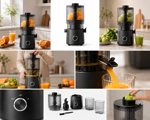 Máy ép chậm Fresh Smart HJ303 siêu rộng – Vì tình yêu với nước ép tươi với ống tiếp liệu 155mm, phễu chứa 2400ml, ép lạnh 200W & tự làm sạch