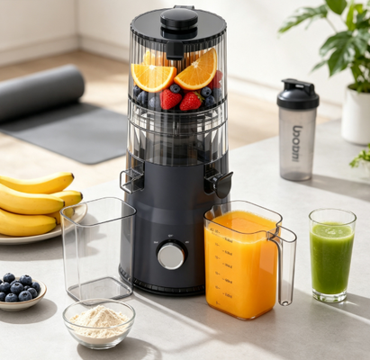 Smart HJ103A mới, Máy ép nhai chậm nhỏ gọn thể hiện phong cách của bạn với 4 tùy chọn màu sắc, chuông rộng 135mm, máy in lạnh 200W và tự làm sạch