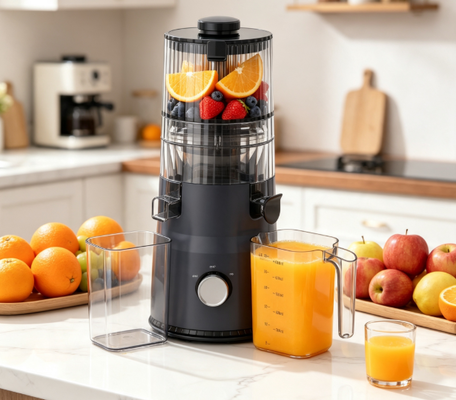 Máy ép chậm Fresh Smart HJ103 Nhỏ gọn – Người bạn đồng hành hoàn hảo cho cuộc sống lành mạnh khi di chuyển với ống tiếp nguyên liệu rộng 135mm, ép lạnh 200W & tự làm sạch