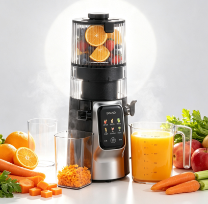 Smart HJ102D mới 6-in-1 Máy ép nhai chậm 1 Máy, khả năng lành mạnh vô tận với ống 135mm rộng, máy ép lạnh 200W & tự làm sạch
