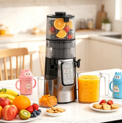 Máy ép nhai chậm Smart HJ102D linh hoạt ️ Giải pháp nhà bếp 6 trong 1 với ống dẫn rộng 135mm, Press lạnh 200W & Tự làm sạch cho các sáng tạo lành mạnh vô tận