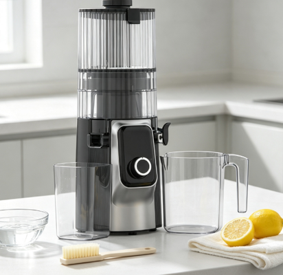 Máy ép chậm thông minh Fresh HJ102C – Máy ép mang đến cho bạn vô vàn khả năng với 3 tốc độ điều chỉnh, ống tiếp liệu rộng 135mm, ép lạnh 200W & tự làm sạch