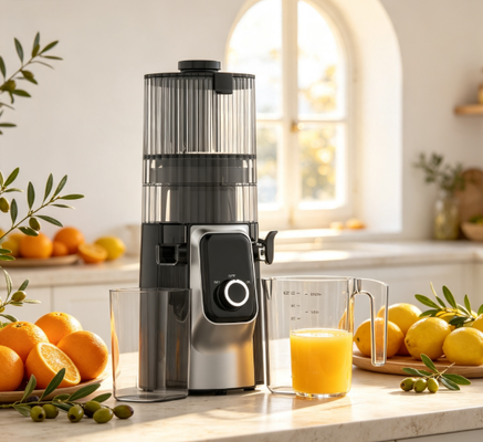 Máy ép chậm thông minh Fresh HJ102C – Máy ép giúp bạn khỏe mạnh với 3 tốc độ điều chỉnh, ống tiếp nhiên liệu rộng 135mm, ép lạnh 200W & tự làm sạch