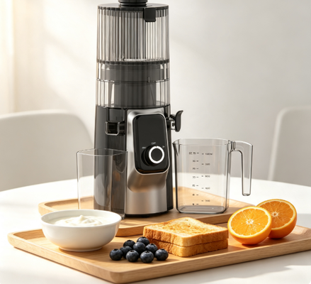 Smart HJ102C Juicer nhai chậm mới ️ Máy ép cho bạn nước trái cây mà bạn xứng đáng với 3 tốc độ điều chỉnh, 135mm Chui rộng, 200W Cold Press & tự làm sạch