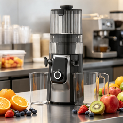 Máy ép chậm thông minh Fresh HJ102C – Máy ép làm cho đồ uống tốt cho sức khỏe trở nên ngon tuyệt vời với 3 tốc độ điều chỉnh, ống tiếp nhiên liệu rộng 135mm, ép lạnh 200W & tự làm sạch