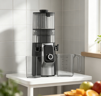 Smart HJ102C mới Máy ép nhai chậm Máy ép đưa bạn từ buổi sáng đến ban đêm với 3 tốc độ điều chỉnh, chuông rộng 135mm, máy ép lạnh 200W và tự làm sạch
