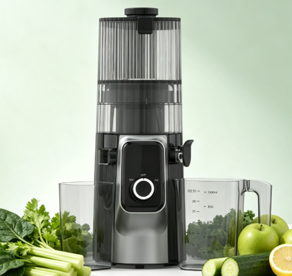 Smart HJ102C mới Máy ép nhai chậm Máy ép tạo ra tốt nhất từ mọi thành phần với 3 tốc độ điều chỉnh, ống dẫn rộng 135mm, máy ép lạnh 200W và tự làm sạch