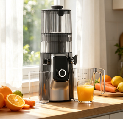 Smart HJ102C máy ép nhai chậm mới ️ Studio nước ép tùy chỉnh của bạn với 3 tốc độ điều chỉnh, 135mm Chute rộng, 200W Cold Press & tự làm sạch nước ép chất lượng thủ công
