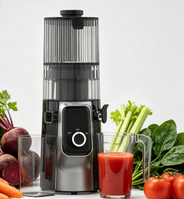 Máy ép chậm thông minh HJ102C – Lựa chọn thông minh cho nước ép tùy chỉnh với 3 tốc độ điều chỉnh, ống tiếp liệu rộng 135mm, ép lạnh 200W & tự làm sạch