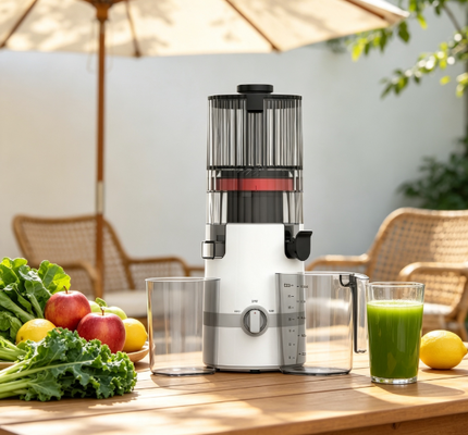 Máy ép chậm Smart HJ102B – Sự tươi mát hàng ngày mà gia đình bạn xứng đáng nhận được với ống tiếp liệu 135mm, ép lạnh 200W, tự làm sạch & thiết kế an toàn