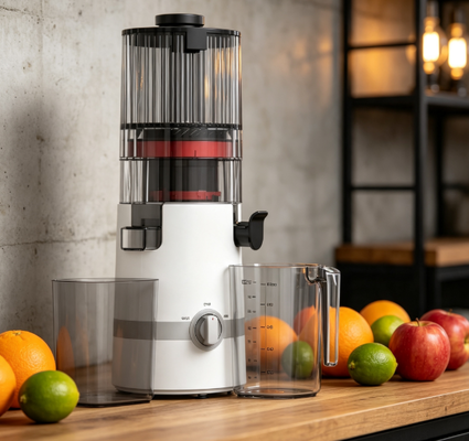 Máy ép chậm thông minh Fresh HJ102B – Cách làm nước ép tươi ngon cho gia đình thông minh hơn với ống tiếp nhiên liệu 135mm, ép lạnh 200W, tự làm sạch & thiết kế khóa an toàn