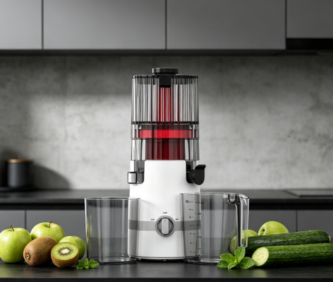 Máy ép chậm thông minh Fresh HJ102B – Điểm đến nước ép tươi ngon cho gia đình bạn với ống tiếp nguyên liệu 135mm, ép nguội 200W, tự làm sạch & thiết kế an toàn thông minh