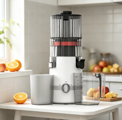 Máy ép nhai chậm Smart HJ102B mới bắt đầu cuộc hành trình sức khỏe của gia đình bạn ở đây với chuông 135mm, nén lạnh 200W, tự làm sạch và khóa an toàn cho nhà