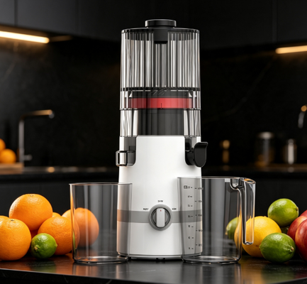 Smart HJ102B nước ép nhai chậm mới cho gia đình của bạn với chuông 135mm, máy ép lạnh 200W, tự làm sạch và khóa an toàn