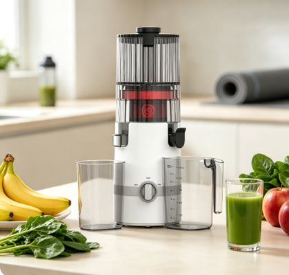 Máy ép chậm Fresh Smart HJ102B – Khởi đầu tươi mới mà gia đình bạn xứng đáng nhận được với ống tiếp nguyên liệu 135mm, ép lạnh 200W, tự làm sạch & thiết kế an toàn chắc chắn