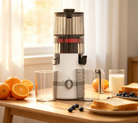 Smart HJ102B nước ép nhai chậm mới Nhịp tim của nhà bếp lành mạnh của bạn với chuông 135mm, máy in lạnh 200W, tự vệ sinh và khóa an toàn gia đình