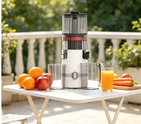 Fresh Smart HJ102B Slow Chewing Juicer ️ Giải pháp nước trái cây tươi cho các gia đình bận rộn với Chute 135mm, Press lạnh 200W, Tự làm sạch & Khóa thông minh