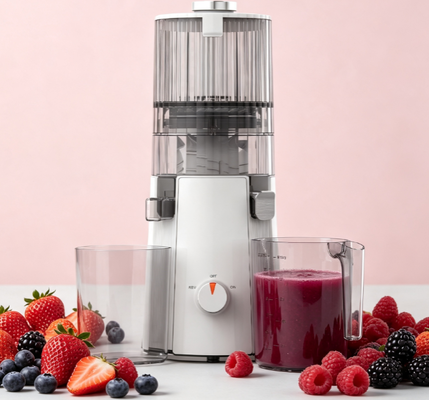 Máy ép chậm Fresh Smart HJ102A Hỗ trợ Miễn dịch – Máy chiết xuất Vitamin 200W với ống tiếp liệu rộng 135mm, Công nghệ ép lạnh 55 RPM cho Hàng rào Tự nhiên & Sức khỏe Theo mùa
