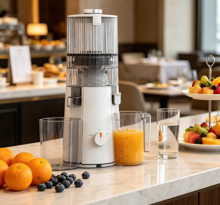Máy ép chậm thông minh Fresh Smart HJ102A cho Bé & Gia đình – Máy ép dinh dưỡng không chứa BPA với ống tiếp nguyên liệu rộng 135mm, Công nghệ ép lạnh 55 RPM cho thức ăn em bé nguyên chất & nước ép gia đình tốt cho sức khỏe
