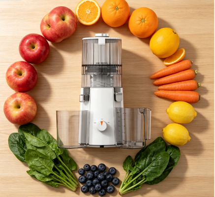 Smart HJ102A mới-Friendly người mới bắt đầu-Thời gian nhai chậm Juicer 135mm Chute rộng, 3 bước lắp ráp đơn giản, chức năng tự làm sạch, hoàn hảo đầu tiên Juicer cho người mới bắt đầu sống lành mạnh