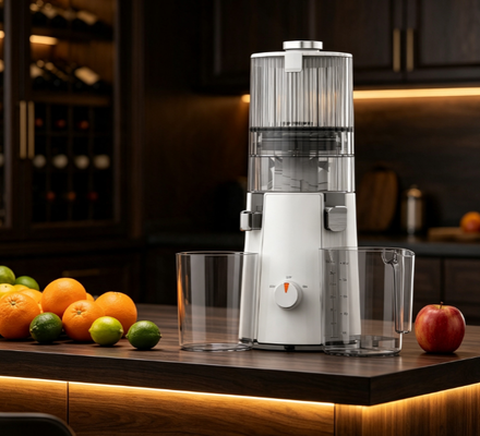 Máy ép chậm thông minh HJ102A - Máy ép trái cây và rau củ nguyên quả với các bộ phận không chứa BPA, công nghệ ép nguội 55 vòng/phút giúp giữ trọn dinh dưỡng