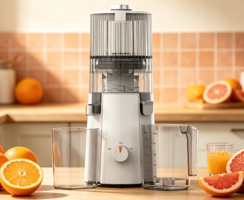 HJ102A Máy ép chậm nhỏ gọn dành cho gia đình 1500ml Capacity Hopper, Máy ép toàn rau & trái cây, dễ lắp ráp